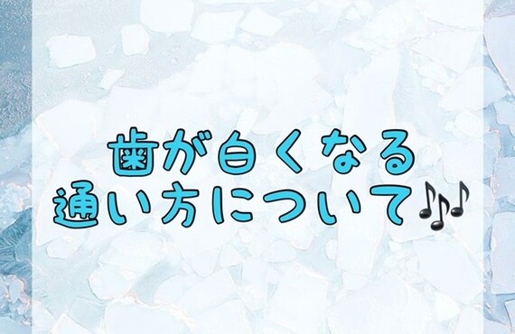【歯が白くなる通い方について🎶】