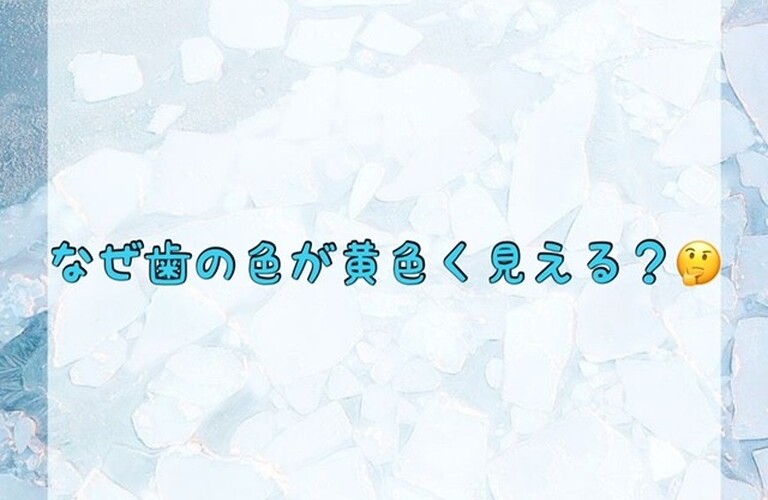 【なぜ歯の色が黄色く見える？🤔】